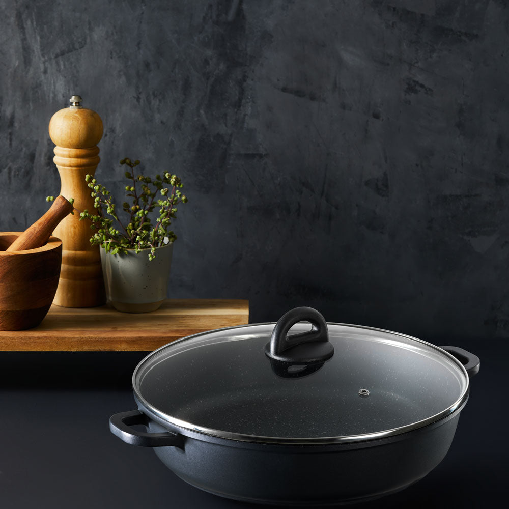 Baccarat STONE Non Stick Saute Pan with Lid 32cm