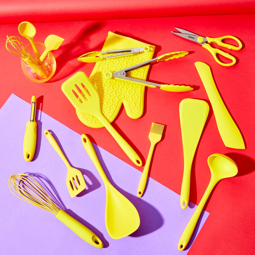 Scullery Kolori Double Spatula Yellow