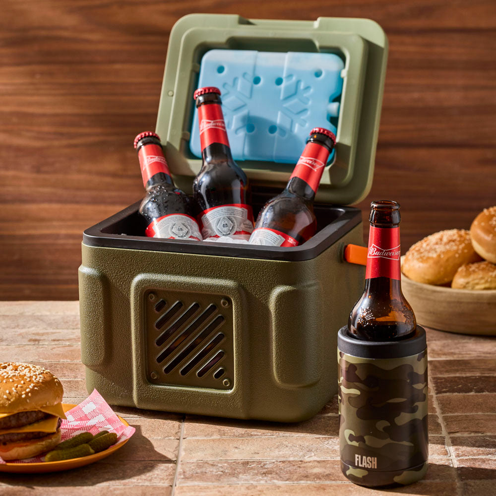 h2 hydro2 FLASH Stubby Cooler Camo