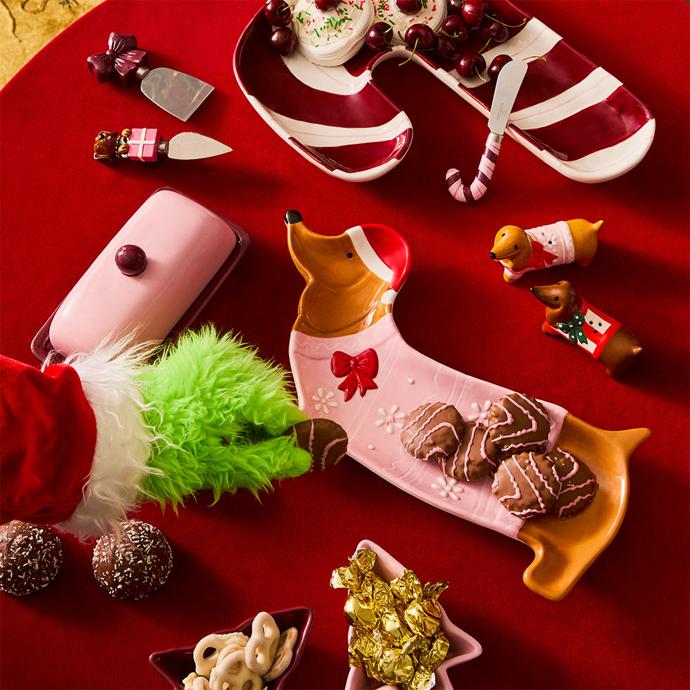 Ambrosia Santas Workshop Candy Cane Plate
