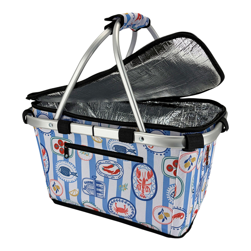 Sachi Insulated Carry Basket With Lid