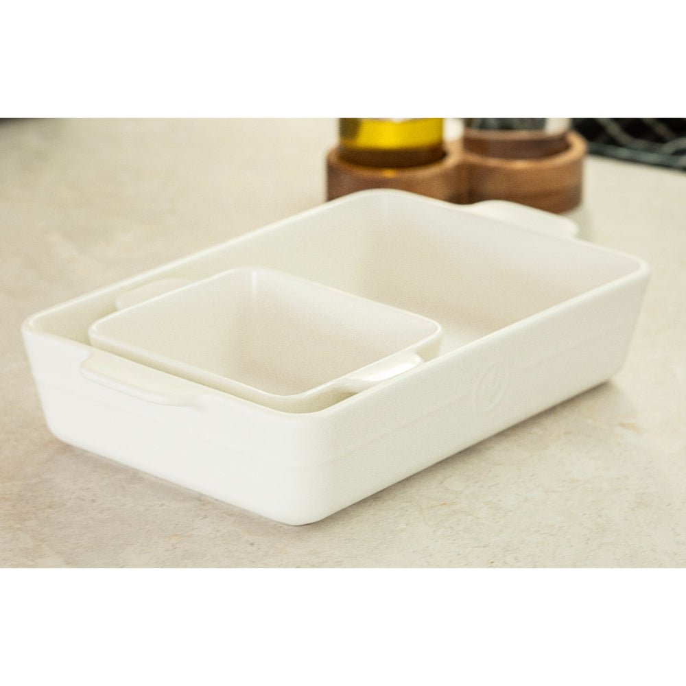 Ladelle Essentials White Set Of 3 Baking Dishes