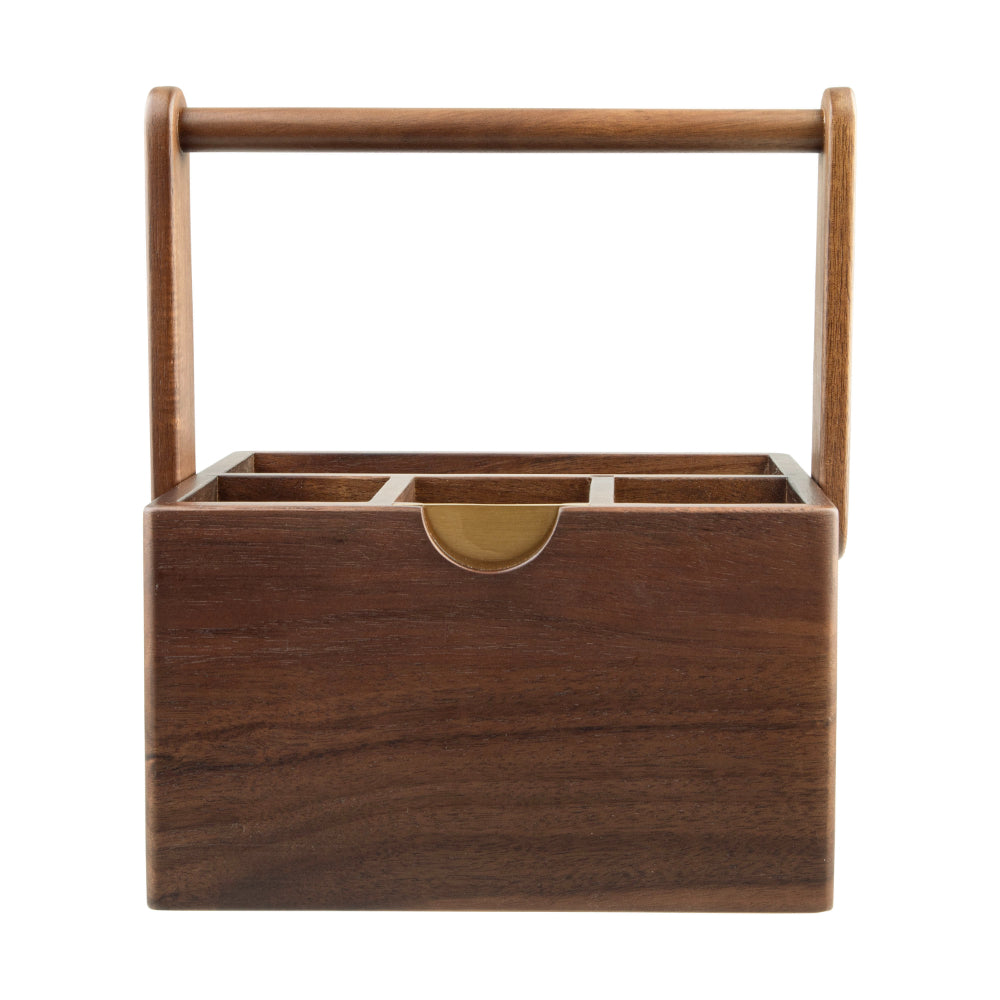 Alfresco Lane Acacia Wood Cutlery Caddy