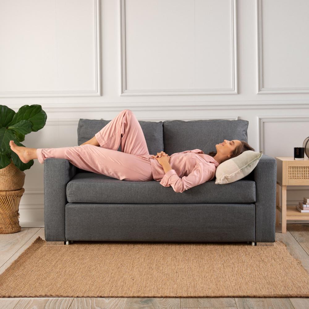 Casa Decor Selena 2 In 1 Sofa Charcoal
