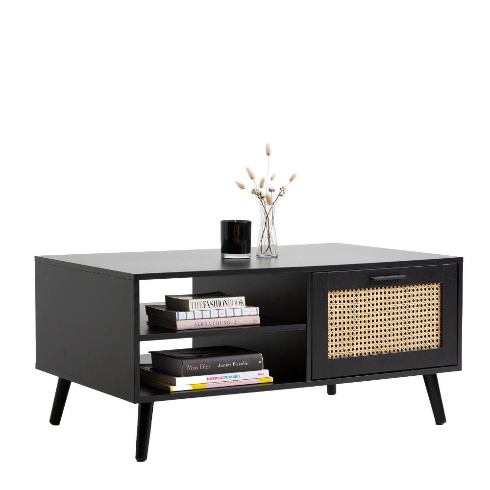 Casa Decor Tulum Black Rattan Coffee Table