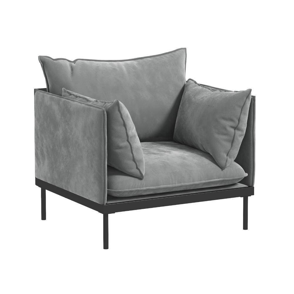 Casa Decor Camilla 1 Seater Sofa Light Grey - MyHouse