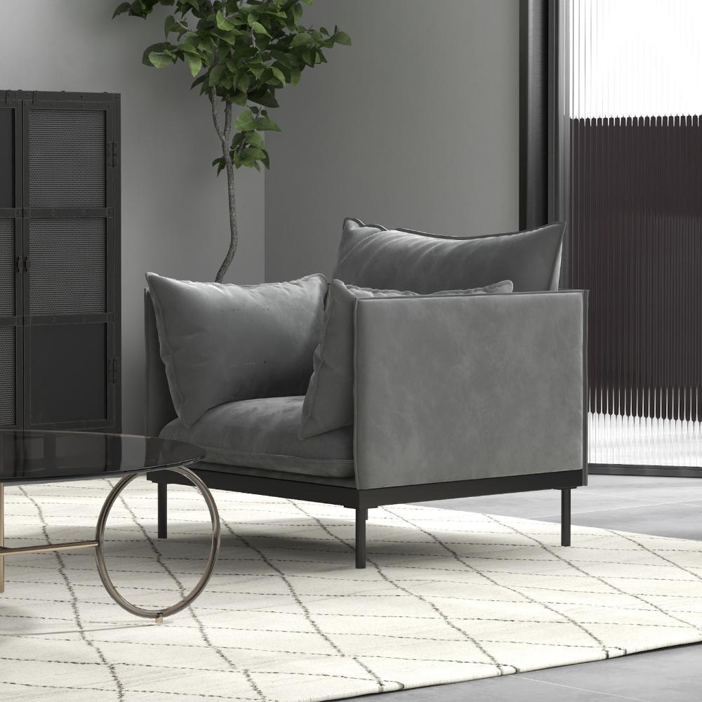 Casa Decor Camilla 1 Seater Sofa Light Grey
