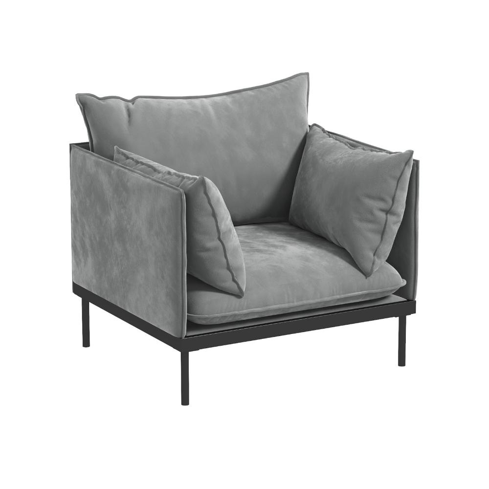 Casa Decor Camilla 1 Seater Sofa Light Grey