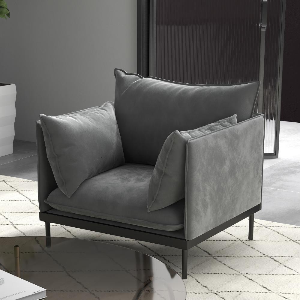 Casa Decor Camilla 1 Seater Sofa Light Grey