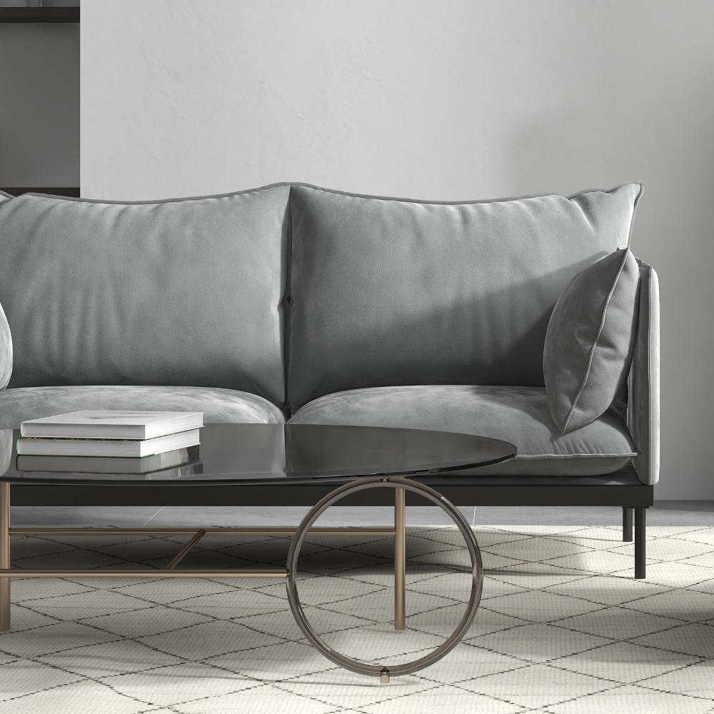 Casa Decor Camilla 2 Seater Sofa Light Grey