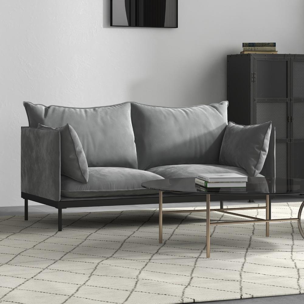 Casa Decor Camilla 2 Seater Sofa Light Grey