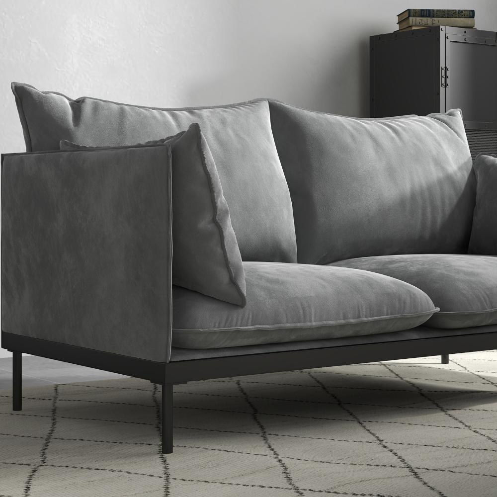 Casa Decor Camilla 2 Seater Sofa Light Grey