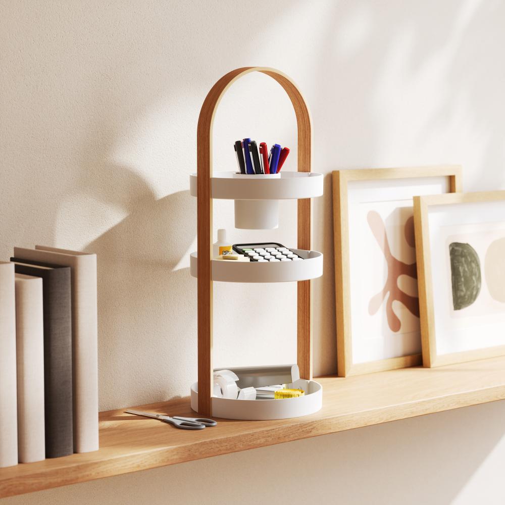 Umbra Bellwood Cosmetic Organizer White/Natural
