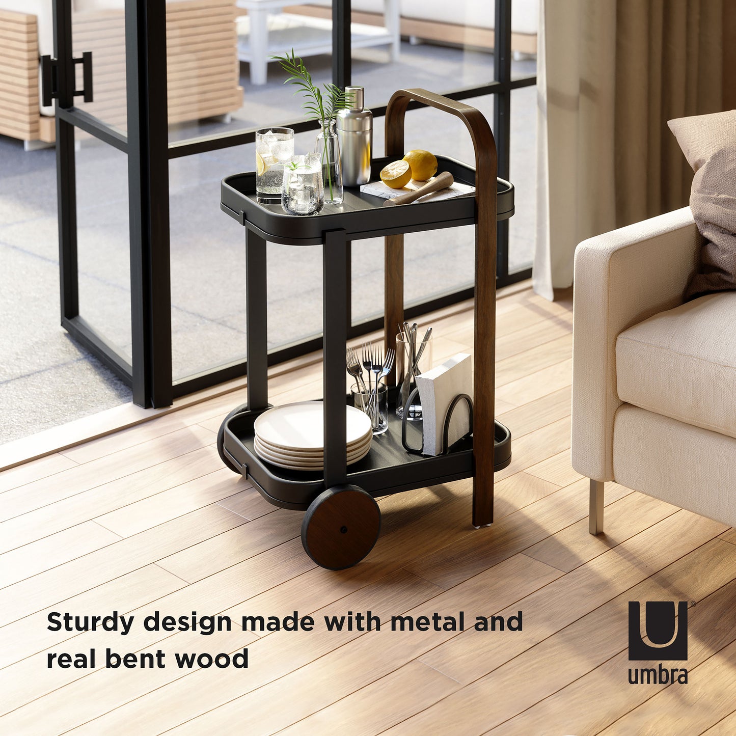 Umbra Bellwood Bar Serving Cart