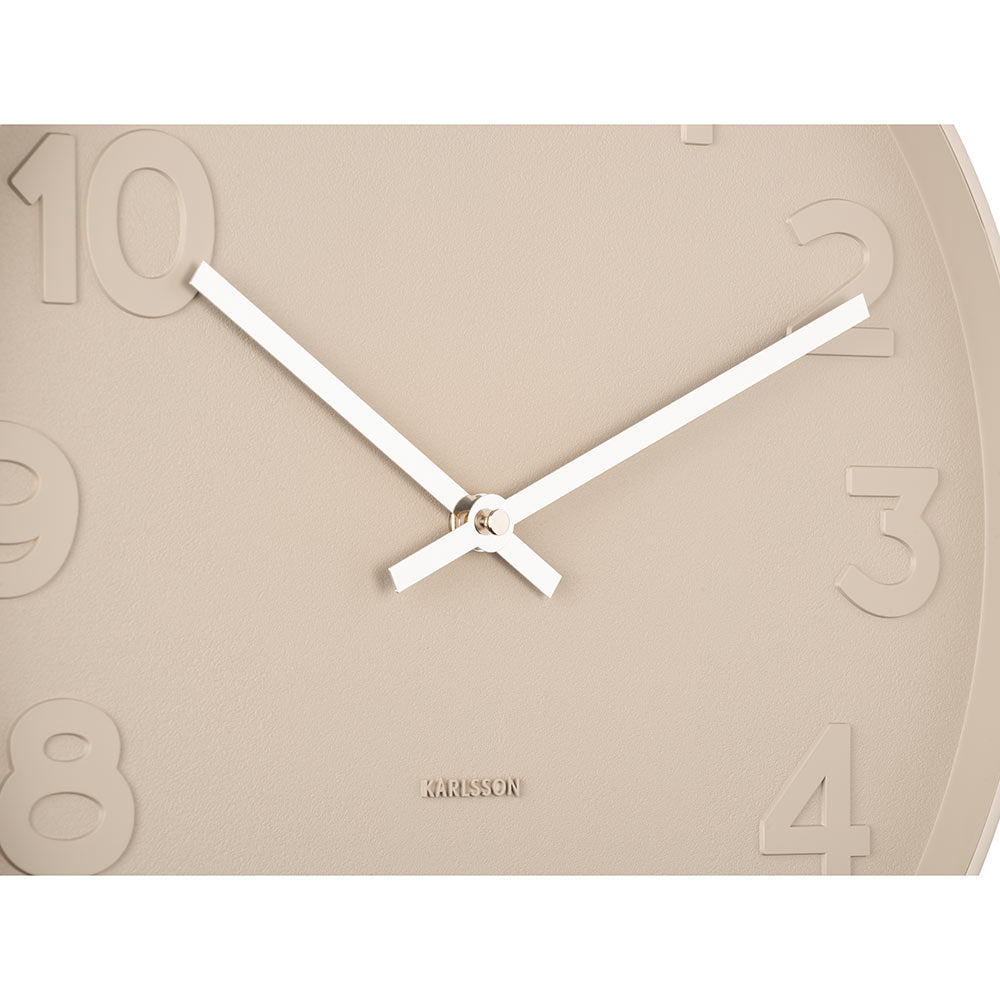 Karlsson Mr Brown Wall Clock Cream detail image at MyHouse