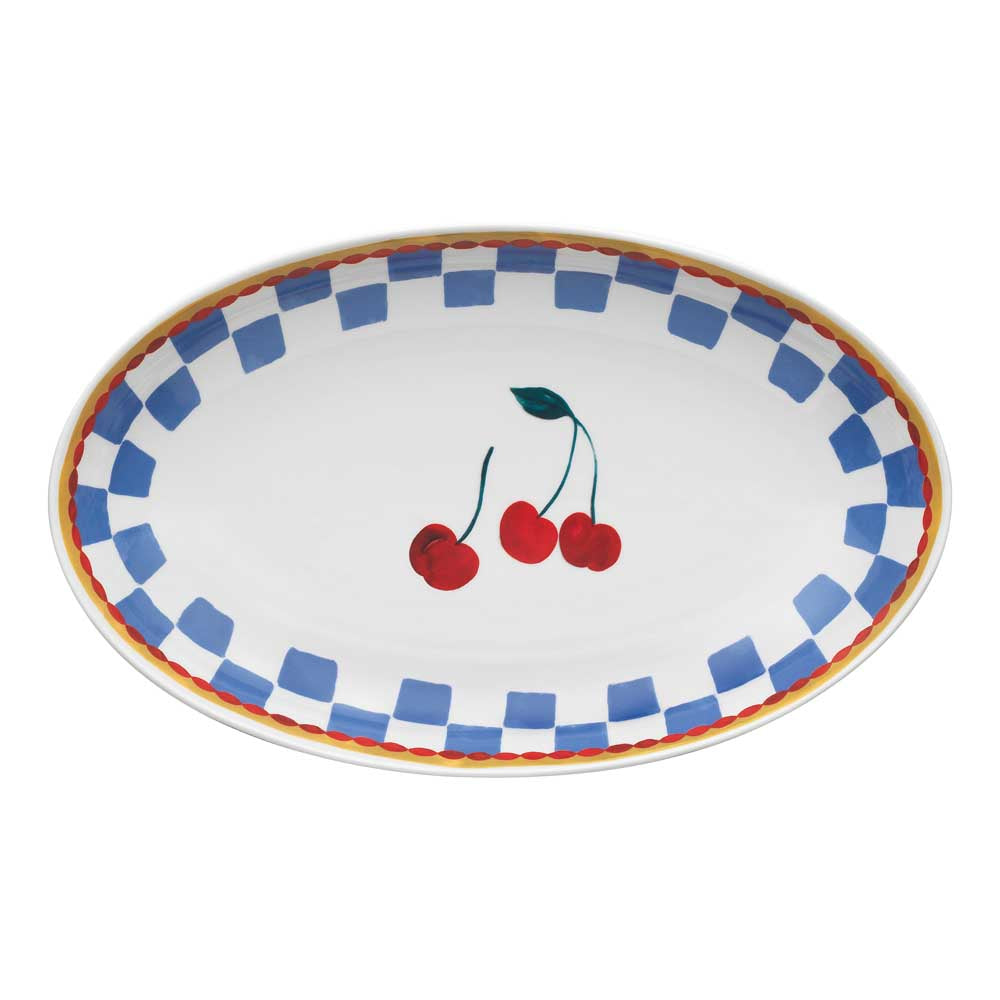 Porto Valentina Oval Serving Platter 32cm Cherry at MyHouse