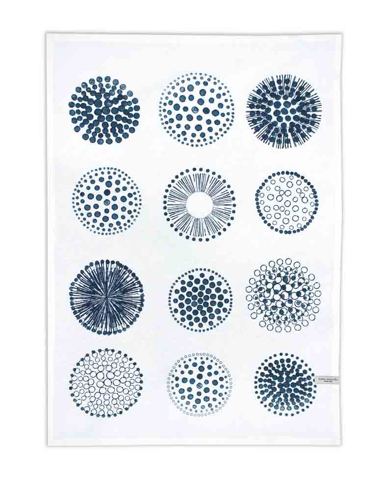 Royal Doulton Pacific Blue Set of 3 Tea Towel Fish Navy