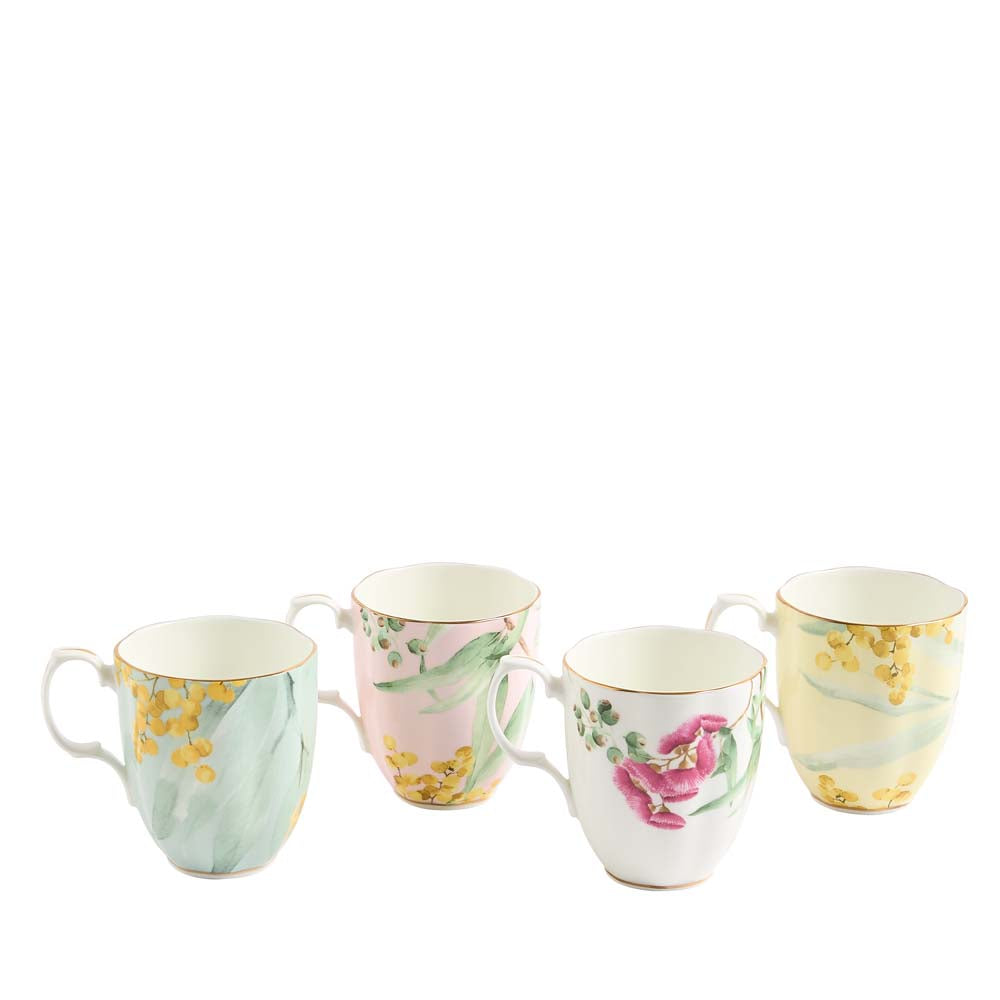 Miranda Kerr for Royal Albert Australiana Set of 4 Mugs 400ml
