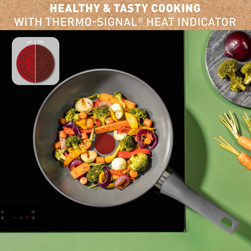 Tefal Revive Ceramic Induction Non-Stick Wok 28cm infographic at MyHouse
