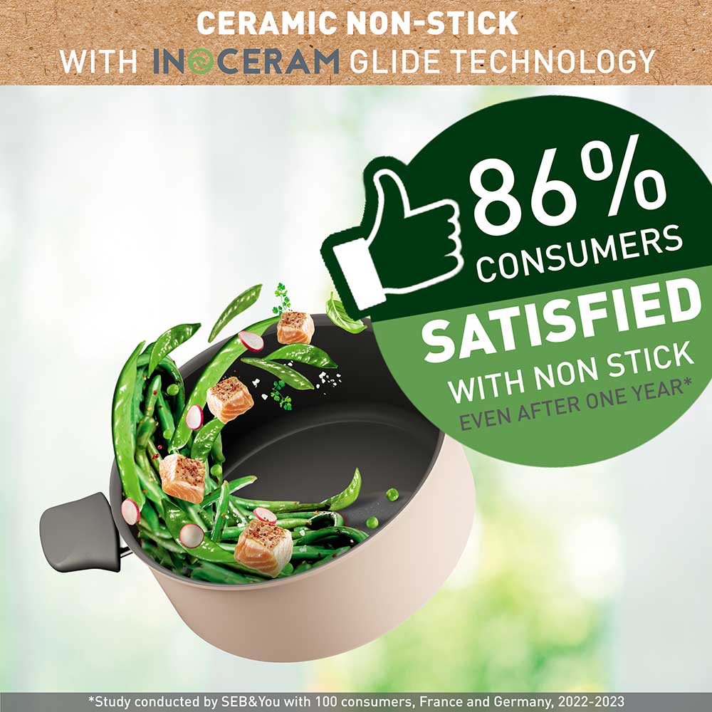 Tefal Revive Ceramic Induction Non-Stick Stewpot and Lid 24cm infographic at MyHouse