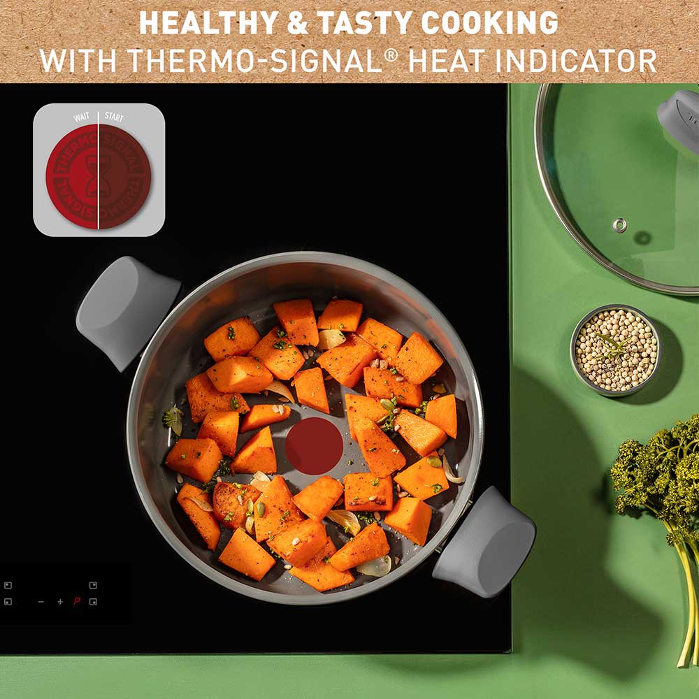 Tefal Revive Ceramic Induction Non-Stick Stewpot and Lid 24cm infographic at MyHouse