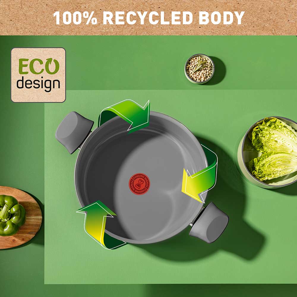 Tefal Revive Ceramic Induction Non-Stick Stewpot and Lid 24cm infographic at MyHouse