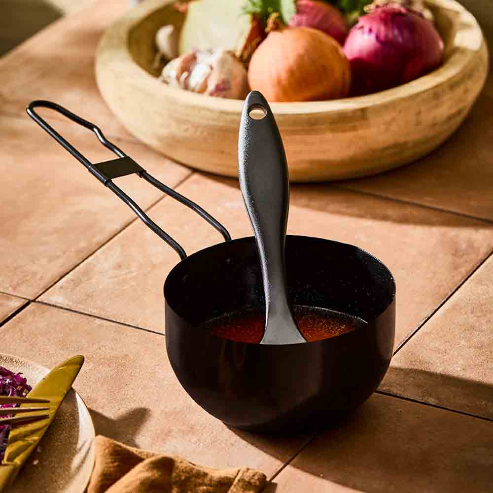 marinade in steel suace pot with basting brush - MyHouse