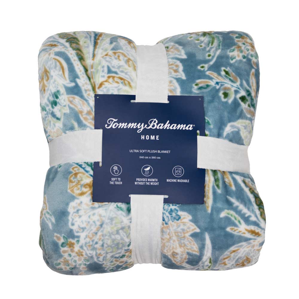 Tommy Bahama Tiki Bay Blanket Blue at MyHouse