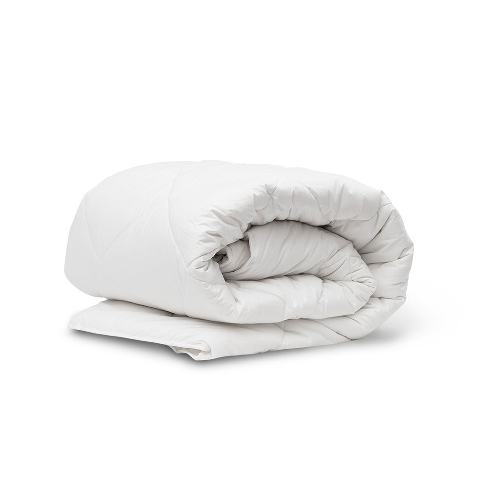 Tontine Farmhouse Lightweight Washable Wool Quilt rolled up at MyHouse