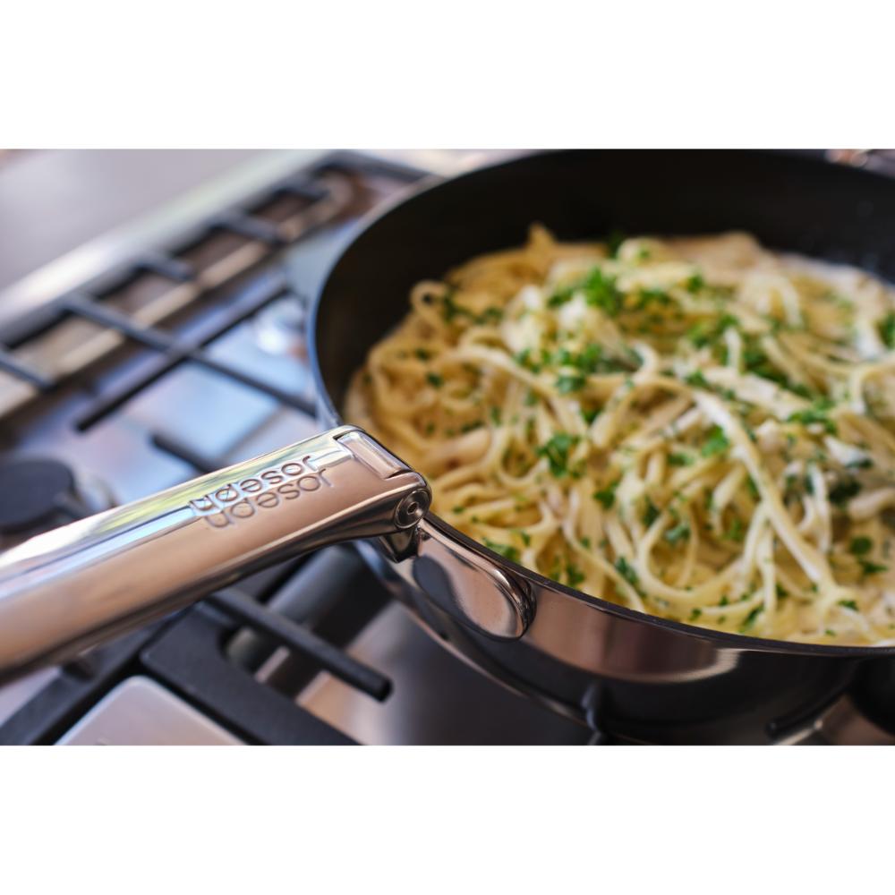 Joseph Joseph Space Steel 2 Piece Non Stick Stainless Steel Frypan Set