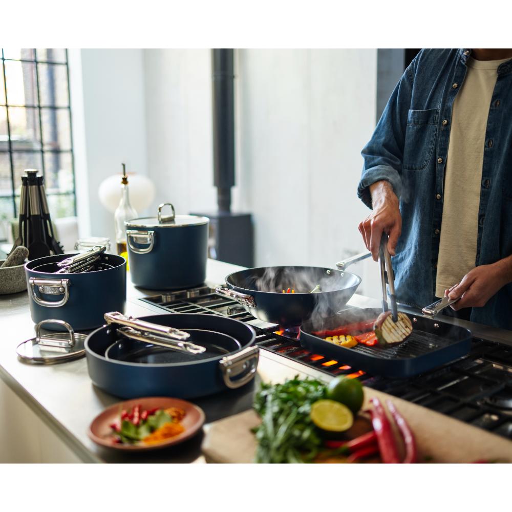 Joseph Joseph Space 3 Piece Non Stick Saucepan with Lids Set