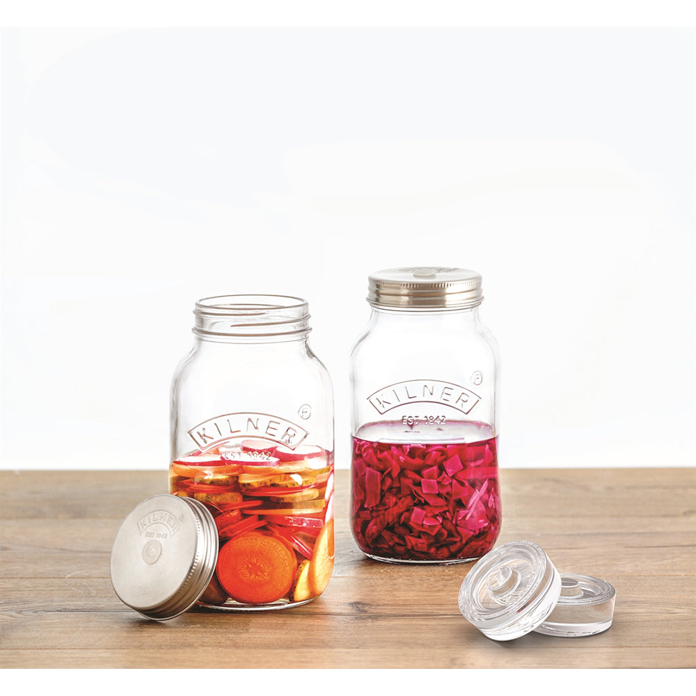 Kilner Set of 2 Fermentation Jars 1L