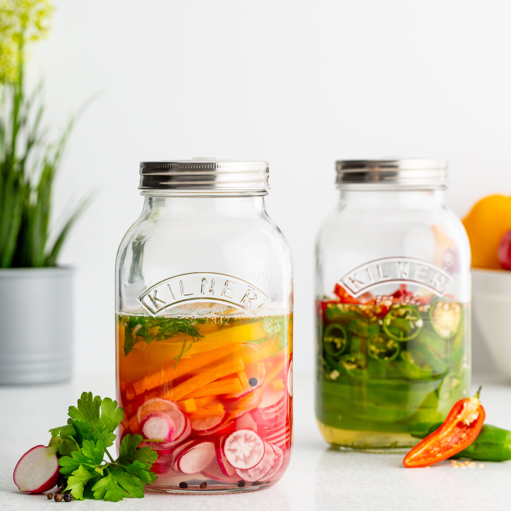 Kilner Set of 2 Fermentation Jars 1L
