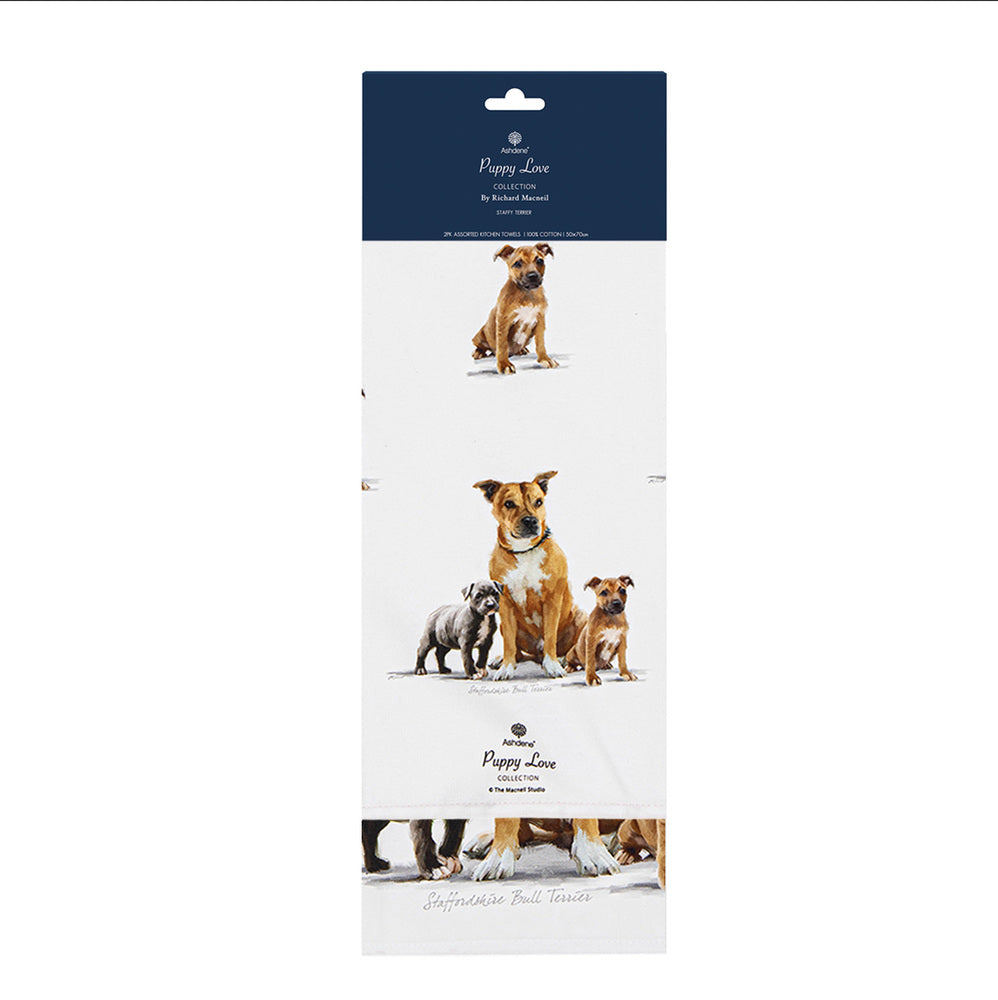 Ashdene Puppy Love Set of 2 Tea Towels