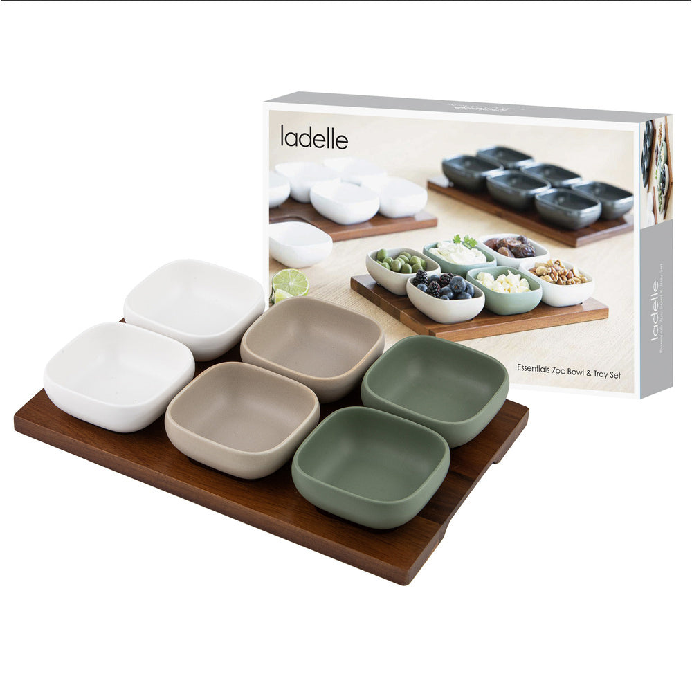 Ladelle Essentials 7 Piece Bowl & Tray Set