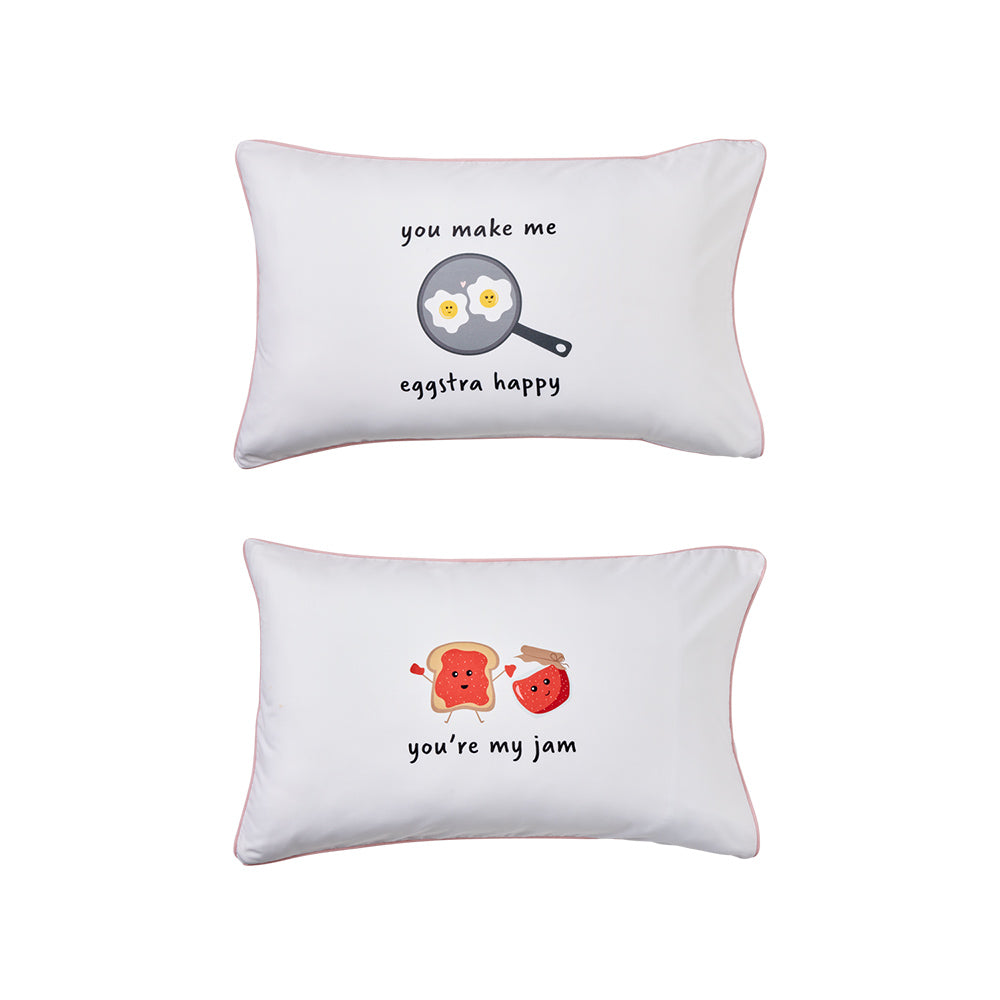 Adorn Living Novelty Pillowcase Perfect Pair Pizza & Oil