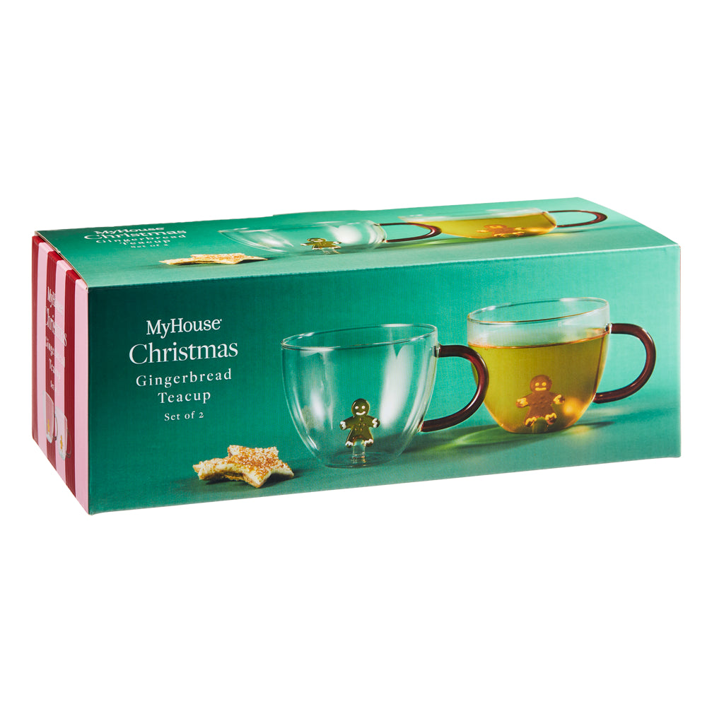 MyHouse Set of 2 Gingerbread Teacups