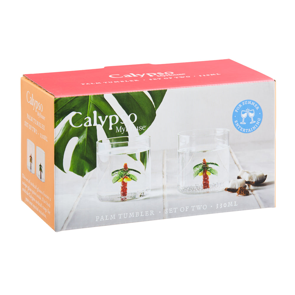 MyHouse Calypso Set of 2 Palm Tumblers
