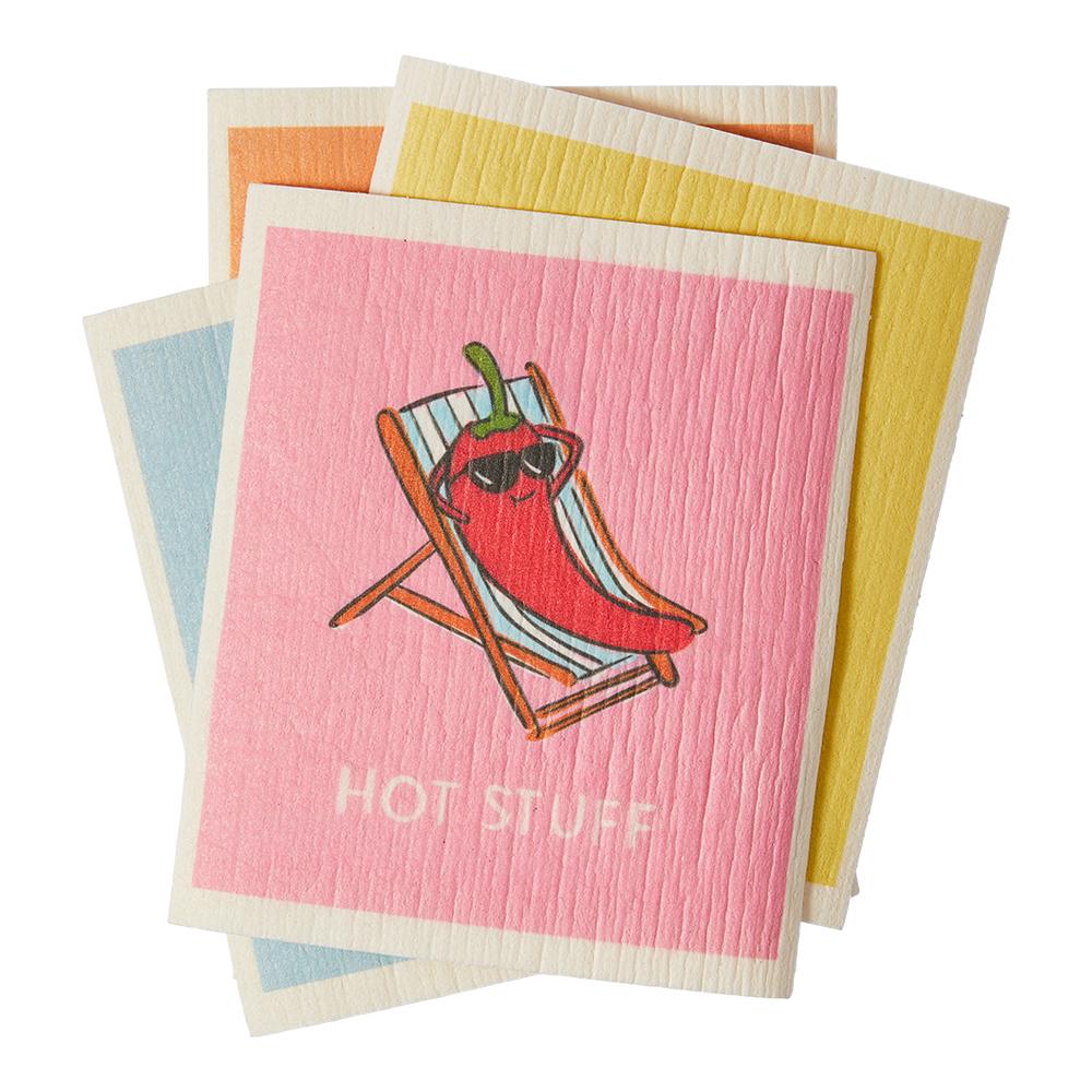 Adorn Living Set of 4 Novelty Dish Cloths