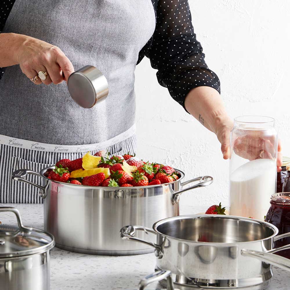 Baccarat iconiX Casserole with Lid 24cm making strawberry jam at MyHouse