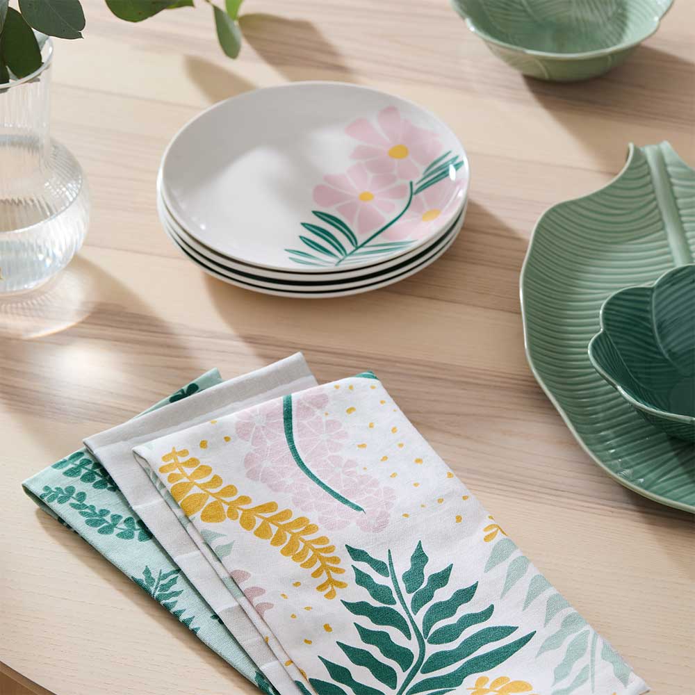 Alex Liddy Harley Set of 3 Tea Towels Floral and Stripe at MyHouse