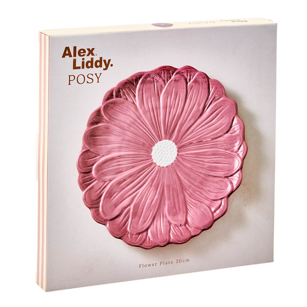 Alex Liddy Posy Flower Plate 30cm pink at MyHouse