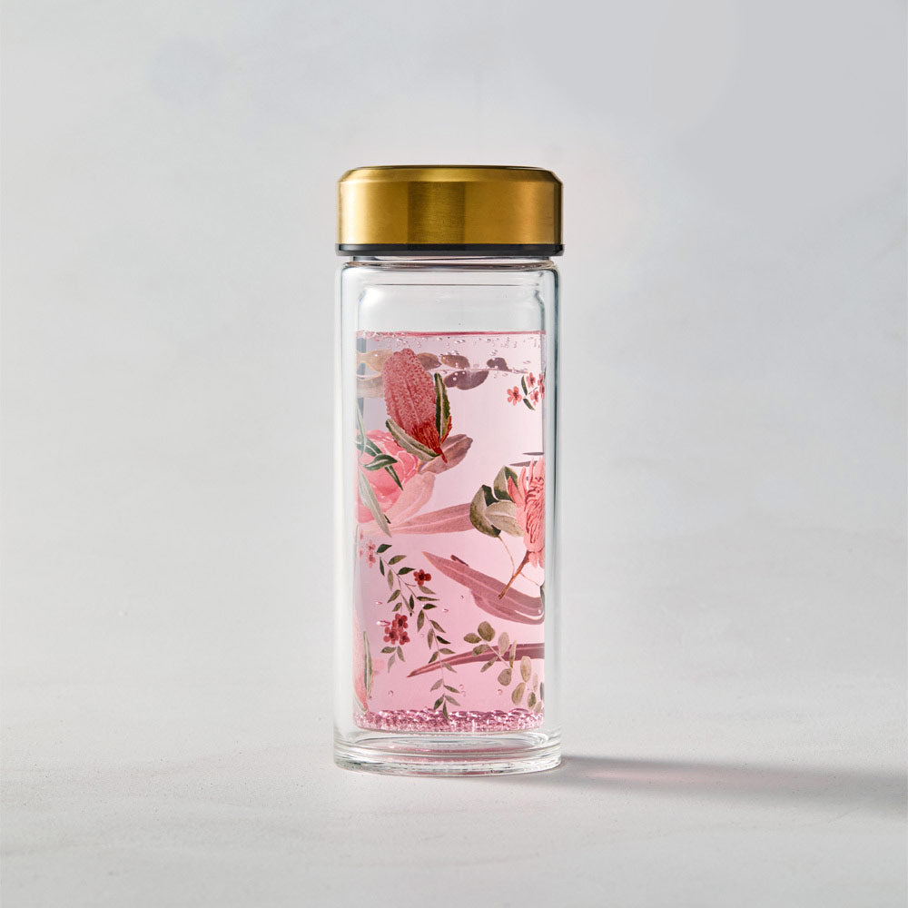 Alex Liddy Posy Double Walled Glass Drink Bottle With Infuser 500ml at MyHouse