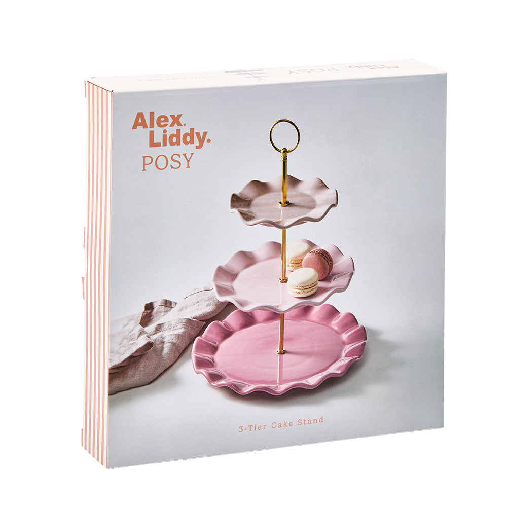 Alex Liddy Posy 3 Tier Cake Stand Pink at MyHouse