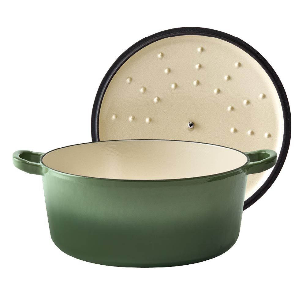 Baccarat Le Connoisseur Cast Iron Round French Oven 6.3L Sage Green at MyHouse