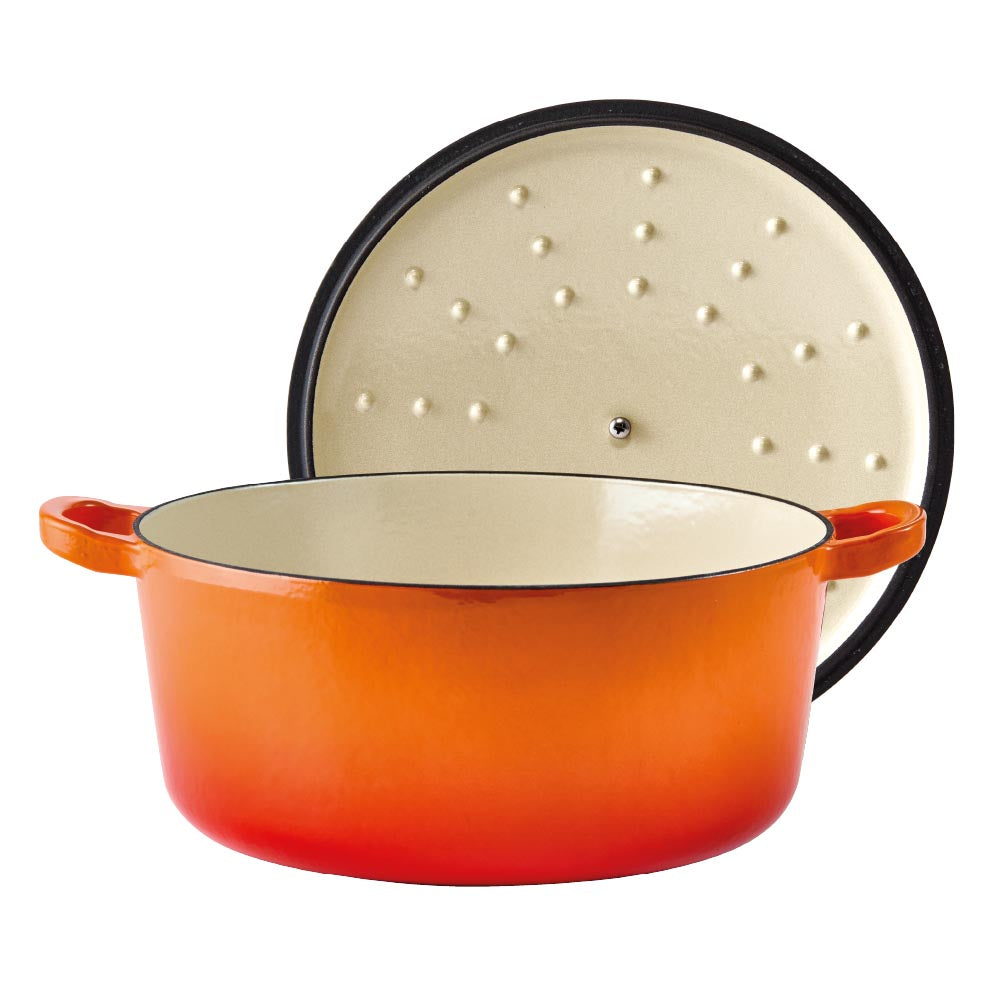 Baccarat Le Connoisseur Cast Iron Round French Oven 6.3L Lava Orange at MyHouse