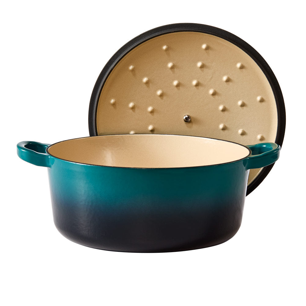 Baccarat Le Connoisseur Cast Iron Round French Oven 3.9L Lagoon Blue at MyHouse
