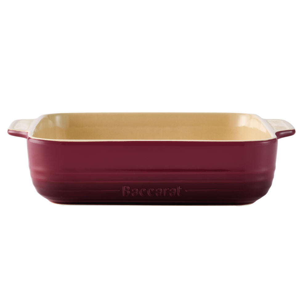 Baccarat Le Connoisseur Stoneware Square Baking Dish 24cm Merlot Red at MyHouse