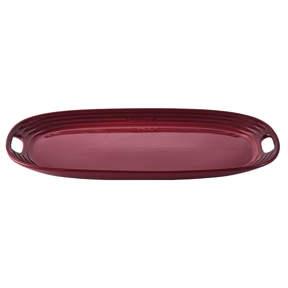 Baccarat Le Connoisseur Oval Platter 40cm Merlot Red at MyHouse