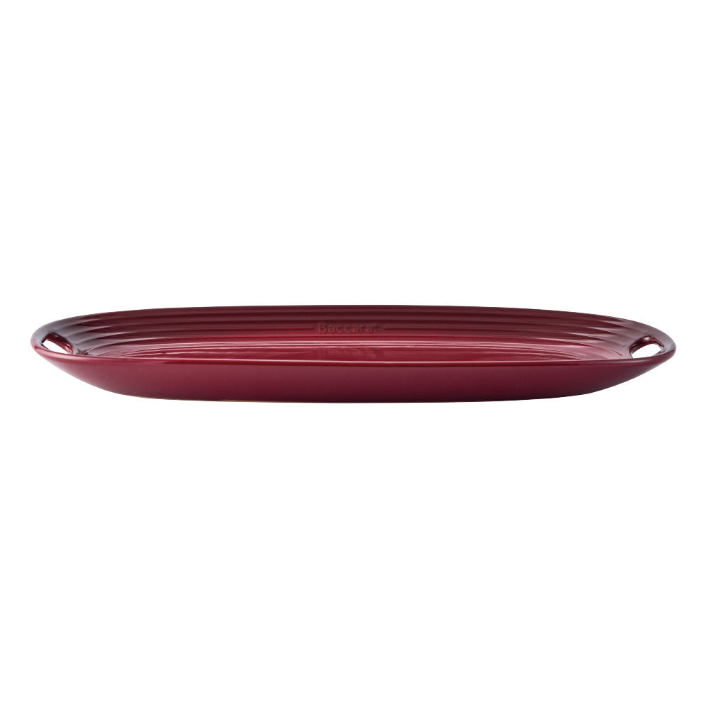 Baccarat Le Connoisseur Oval Platter 40cm Merlot Red at MyHouse